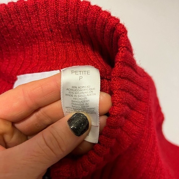 Liz Claiborne Lizsport Petite Red zip up sweater Petite P - Picture 8 of 11